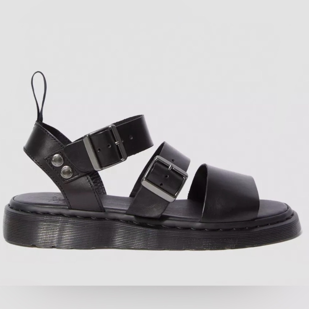 DR MARTEN GRYPHON BRANDO LEATHER GLADIATOR SANDALS